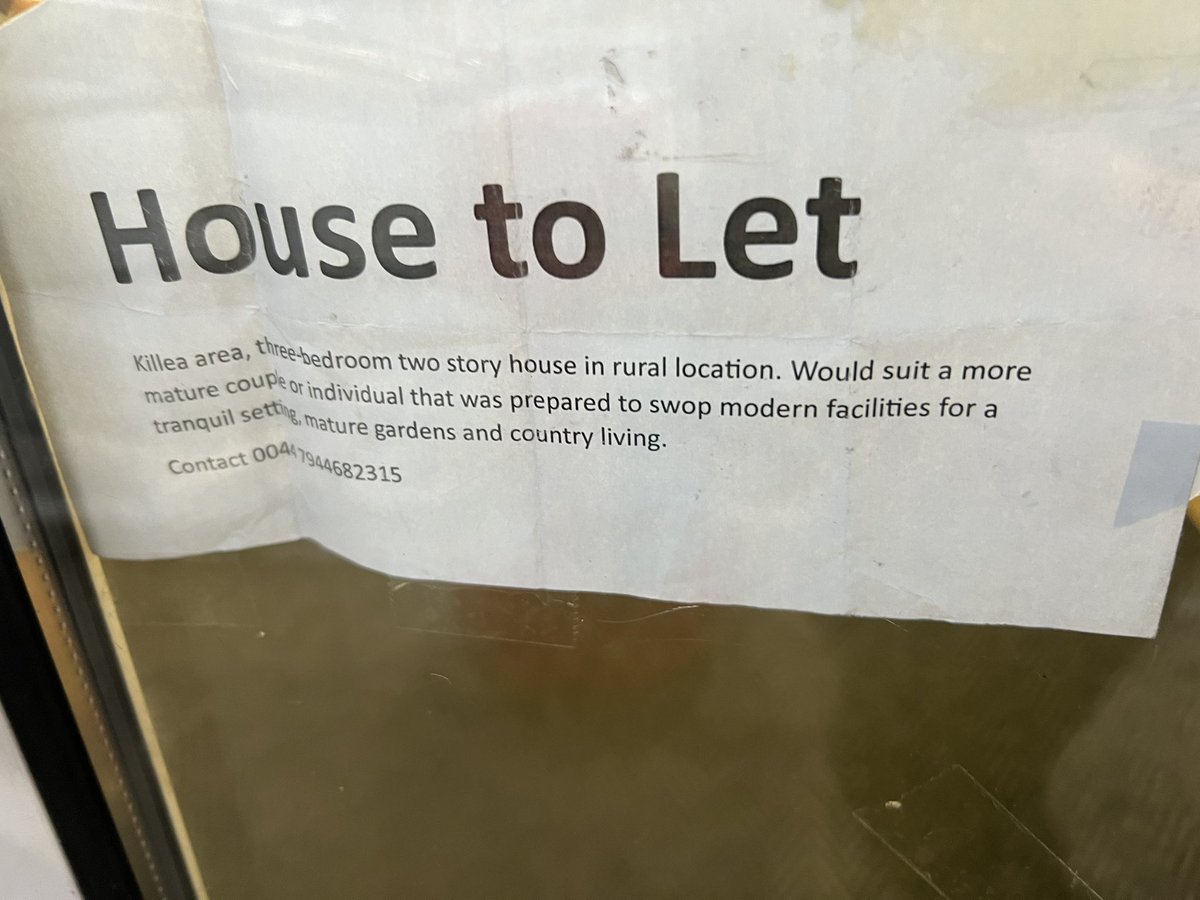 Thudd82's tweet photo. Seen this advised in Killea yesterday for any Defective Block owners needing somewhere if they have got through the scheme. #killea #rent #100percentredress @PaddyDiver4 @micaactiongroup @RedressFGroups https://t.co/eqMXp5WaQH