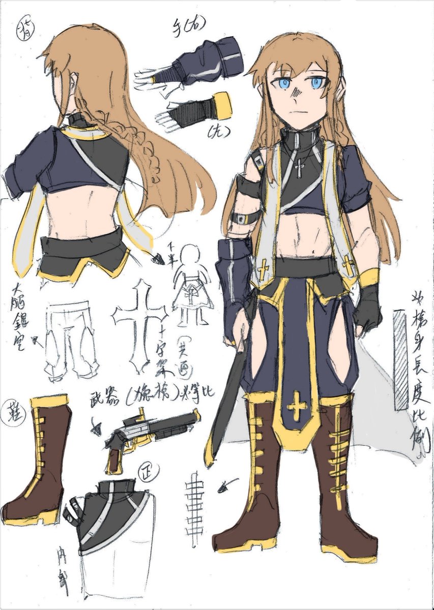 ルートによっていろんなウミミも設定図を描いてた 
