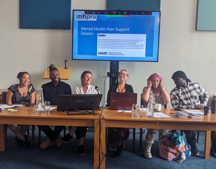 ImROC_comms's tweet photo. Yesterday our director Julie Repper sat with experts by experience @Withyou_consult, @BlackThrive and @NIHRresearch, at NIHR Mental Health Policy Research Unit - Research Festival and had an advantageous conversation about peer support 🙌
#imroc #peersupport https://t.co/NExy2z1jnO