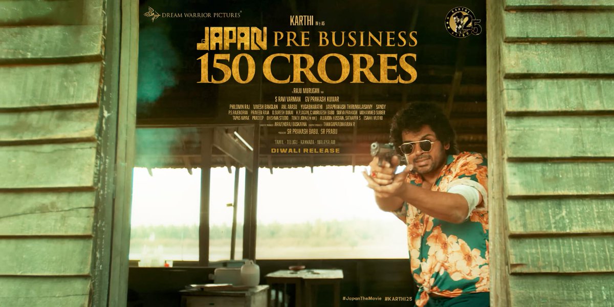 MuhammedSahalP3's tweet photo. • #Japan Total Pre Release Business Worth Whopping 150 Crores 🥵🔥 @Karthi_Offl Anna Stardom Is Unmatchable 😎💥

If Any Tier 2 Fans Argue Don't Reply For Them Just Leave It. Our Standards Are Heading To Tier 1 Category ❤️‍🔥🤫

#Karthi #Karthi25 #Kaithi2 @prabhu_sr https://t.co/4L8H0wyeFB
