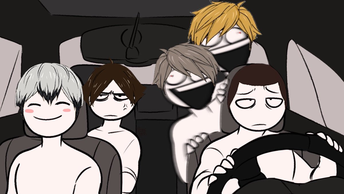 blackadlers's tweet photo. some silly little haikyui car dynamics https://t.co/HnDjAq48WR