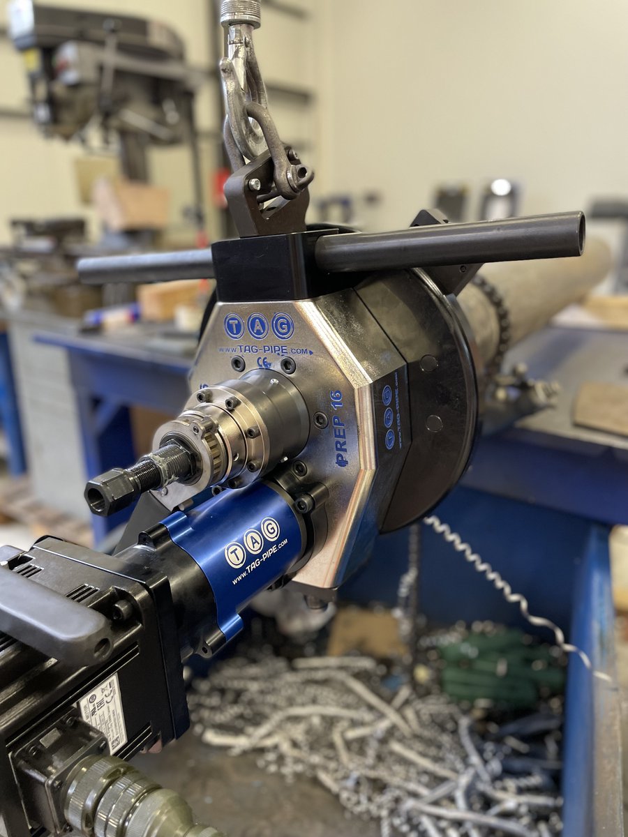 tag_pipe's tweet photo. Our PREP 16 in action 🔥
 
Offering ratcheted i/d jaw locking as well as ratchet bevel feed control for effortless heavy wall preps, offered in powerful servo electric or pneumatic any bevel geometry can be performed within the impressive 3" - 16" range.

https://t.co/3UbQPbf9Kk https://t.co/YaSLOyOyXj