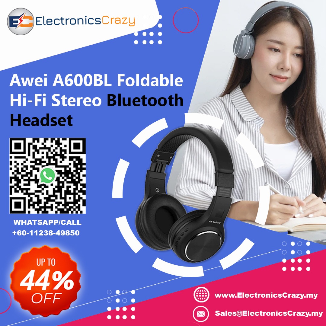 EcrazyMY's tweet photo. Awei A600BL Foldable Hi-Fi Stereo Bluetooth Headset

Buy Now:https://t.co/6zR3s2u3zD

#bluetoothheadset 

@electronicscrazy.my https://t.co/nKpwQ3crTn