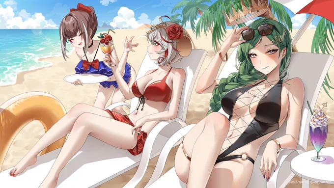 #タクトオーパス夏のイラストを描かせてくれました。 ありがとうございます 