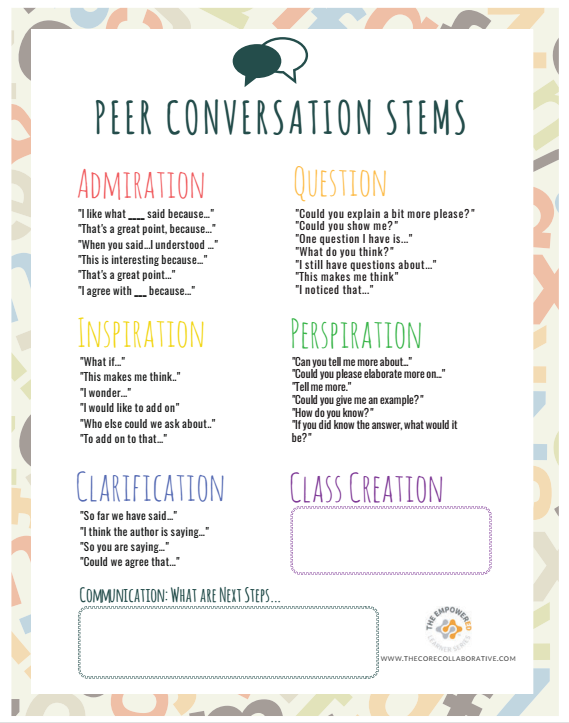 A great list of sentence and question stems to spur on powerful conversations amongst students of all ages, referenced in Hattie and Clarke's Visible Thinking Feedback from lnkd.in/dfTejY7W.