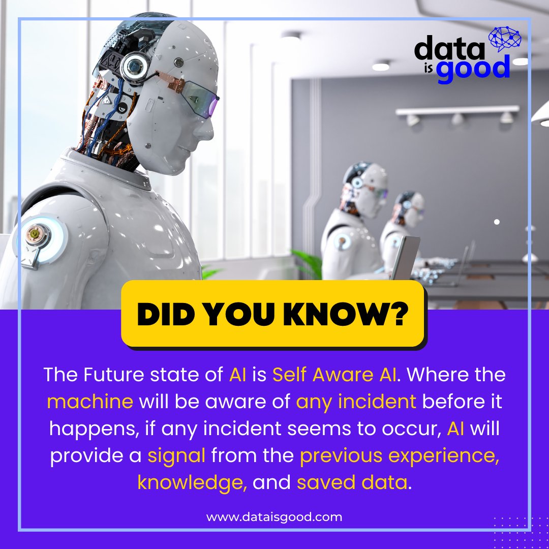 Breaking AI News: Machines are becoming self-aware! 🎇🤖 Did you know? Follow #DataIsGood for updates.
#DidYouKnow #AI #Data #BigData #machinelearning #FutureIsHere #DeepLearning #AIrevolution #techtrends #techfuturism #selfawareai