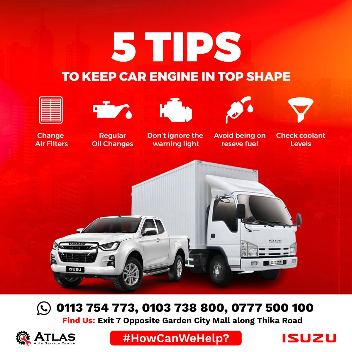 Atlasautocentre's tweet photo. USIACHWE NYUMA!!!!
Discover essential tips to ensure your engine performs at its best. Drive with confidence and experience the peak of automotive performance with @atlasautocentre💪🌟 #EngineTips #CarCare #PeakPerformance https://t.co/tqV3UOfBrF