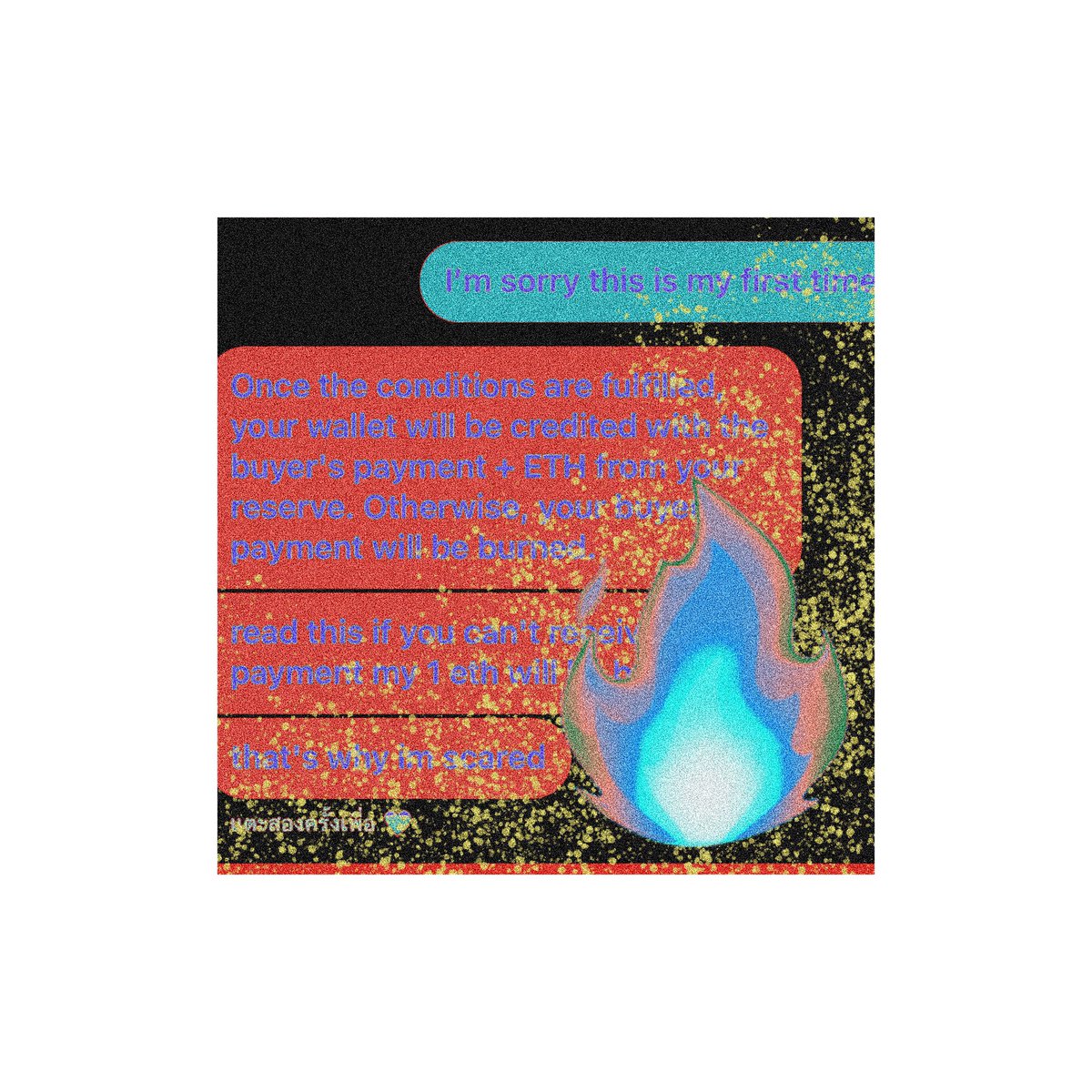 KLUIKLUIstudio's tweet photo. Inspired by this experience, I decided to create the "KLUIKLUI and Scammer" series, in which I screenshot my own conversations with scammers and use them to create digital artworks. 
https://t.co/XIaLdJyUzs
#OpenSeaNFT #NFTCollection #nftart #NFTCommunity https://t.co/L7dGkepgOD