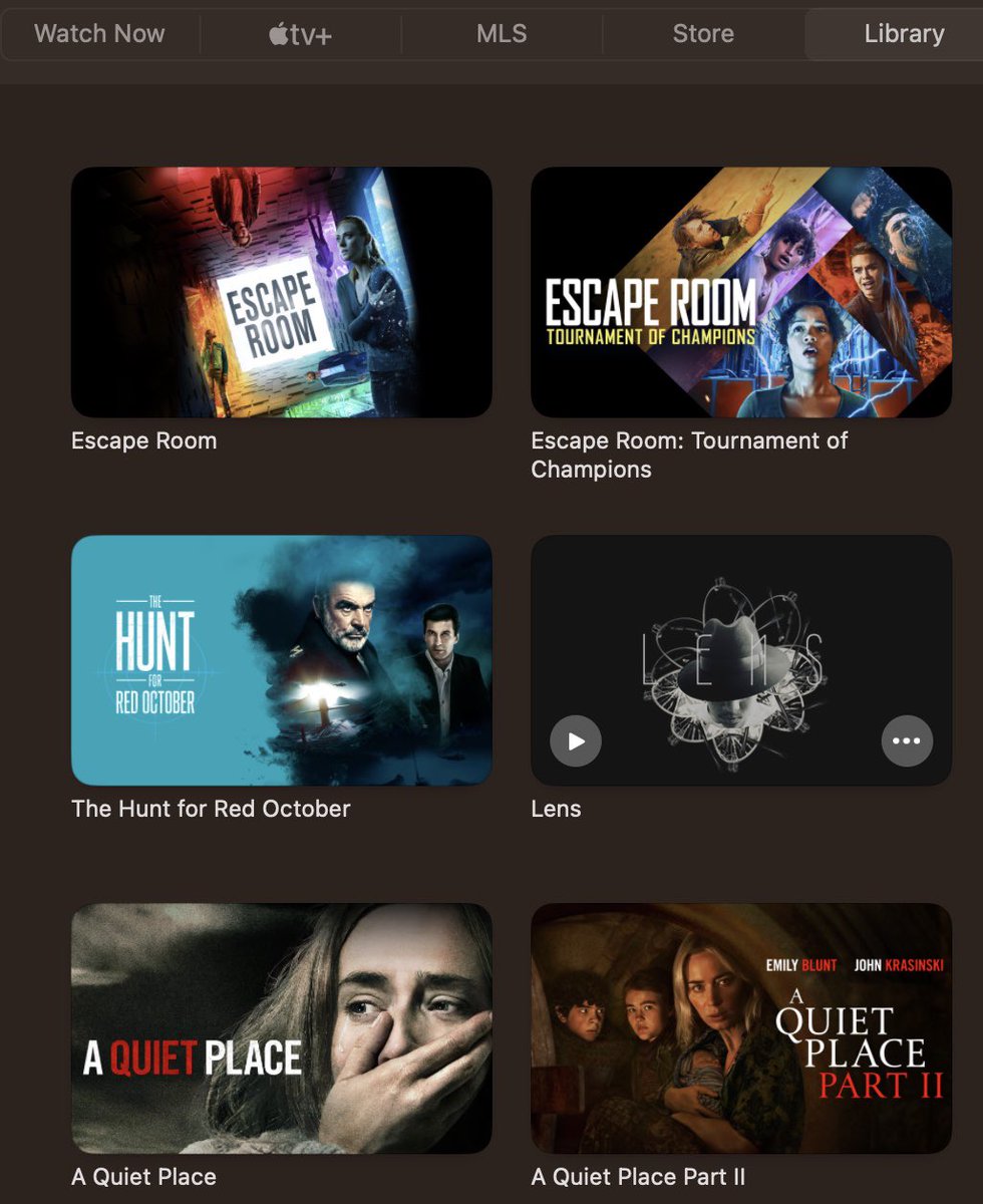 doomass7's tweet photo. When your own movie gets listed onto Apple TV (one with the play button symbol) 🥶🥶 https://t.co/cGJrFsdmXC