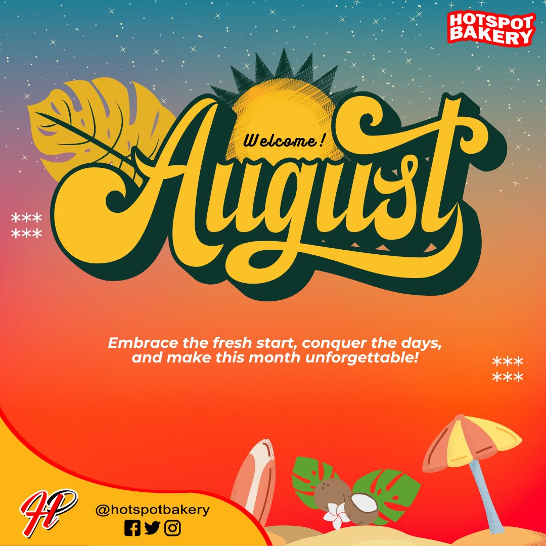 hotspotbakery's tweet photo. Embrace the fresh start, conquer the days, and make this month unforgettable! 🌟

#HotspotBakery #HotspotBread #August #love #instagood #photooftheday #beautiful #tbt #follow #likeforlike #picoftheday #instadaily #happy #NewMonthVibes #AugustAdventures https://t.co/UEZfSIQz4E