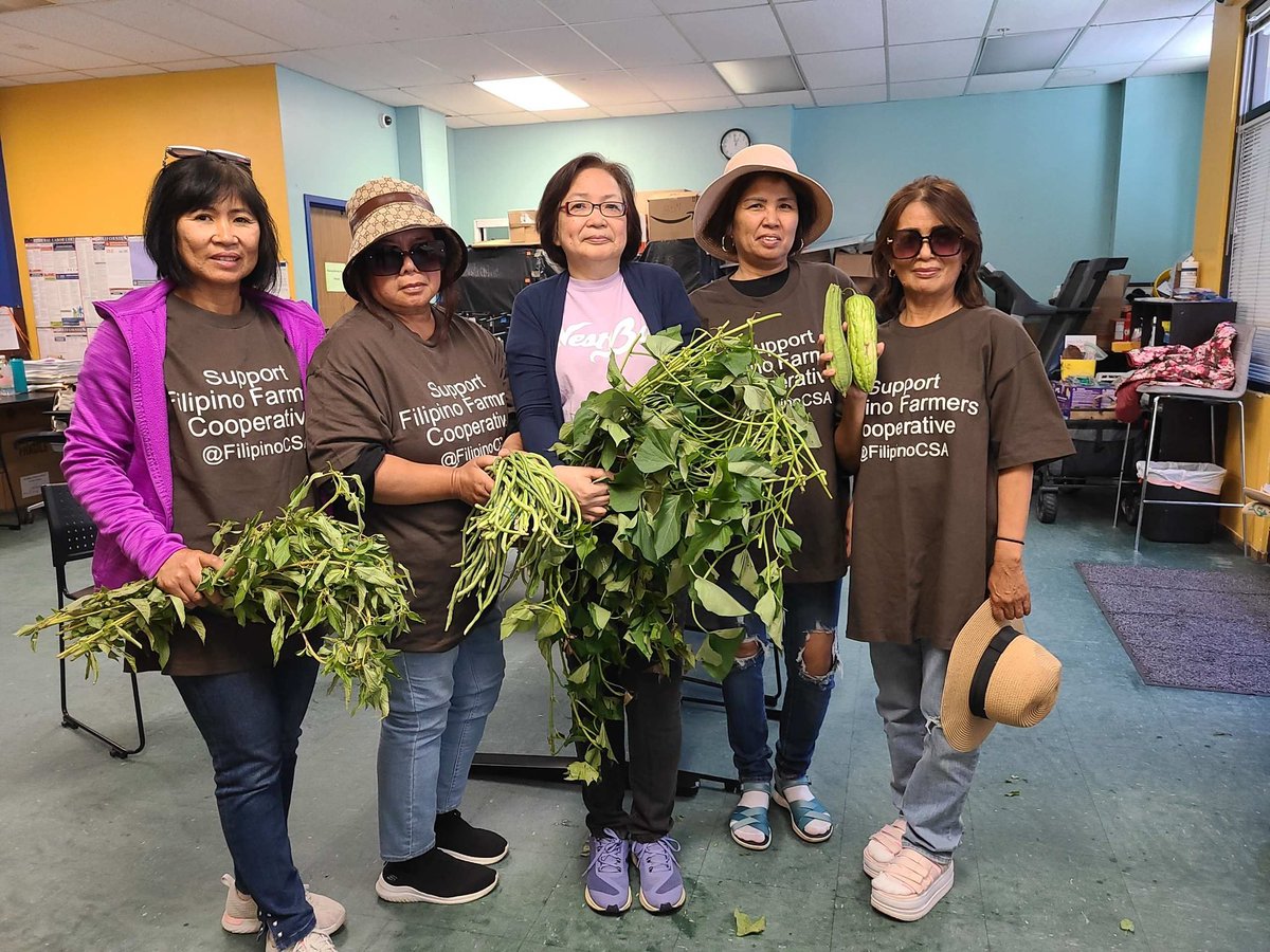 Our friends from Filipino Farmers Cooperative from Central CA shared this photo from their trip in the Bay Area today — showcasing their first harvest of 2023 😍🌽🌱🥬🫛💕