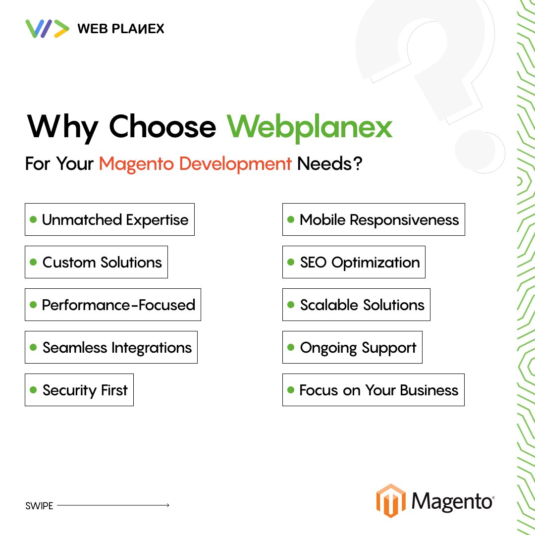 webplanex's tweet image. "📷 Elevate Your E-Commerce Game with Webplanex's Top Magento Developers! "📷
📷 Hire Top Magento Developers📷📷 - webplanex.com/hire.../hire-m…
#EcommerceSolutions #MagentoExperts #WebDevelopment #OnlineStore #ElevateYourBusiness #DigitalCommerce #Webplanex