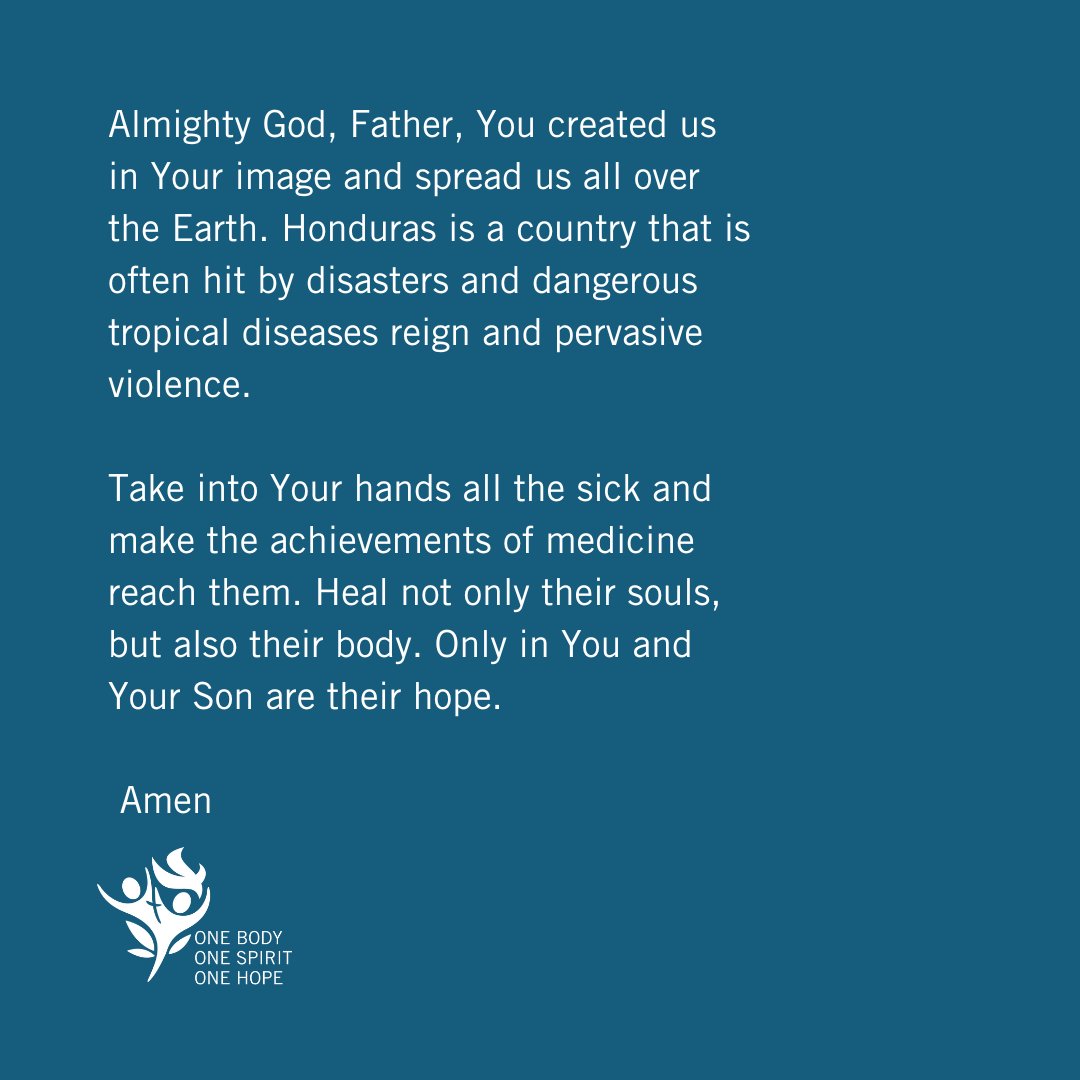 Thank you <a href="/luteranie/">Luteranie</a> (ECACP), this week we join in praying for churches in Honduras. ECACP is hosting the 2023 LWF General Assembly in Kraków, Poland and prays for a LWF member churches each week. #LWFAssembly #Honduras #prayingtogether