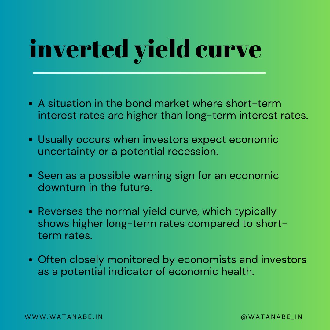 watanabe_in's tweet photo. 📚Term of the week Tuesday: Inverted yield curve

#Finance https://t.co/j8MSmJF9vo