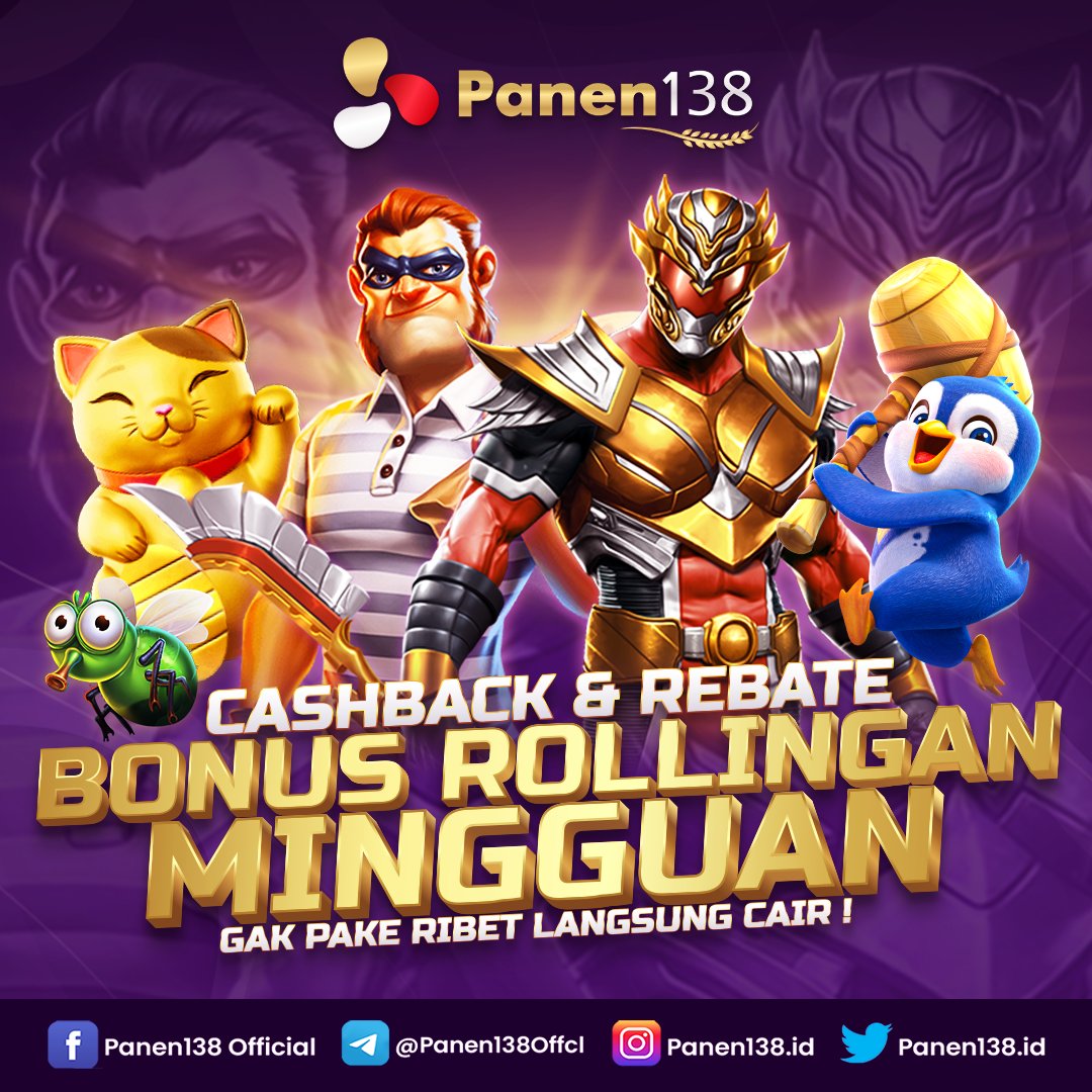 Panen138_Off's tweet photo. DAPATKAN CASHBACK &amp; REBATE ROLLINGAN

- Sportsbook hingga 7%
- Casino 0.7% UP TO 1%
- Slot Games hingga 0.7%

Dan masih banyak bonnus event menariknya, gas sekarang juga di #PANEN138

Nge X Rosie Batalin Shopee-ku Bajingan Tolol Asing Bareskrim https://t.co/k2BfF7UNCh