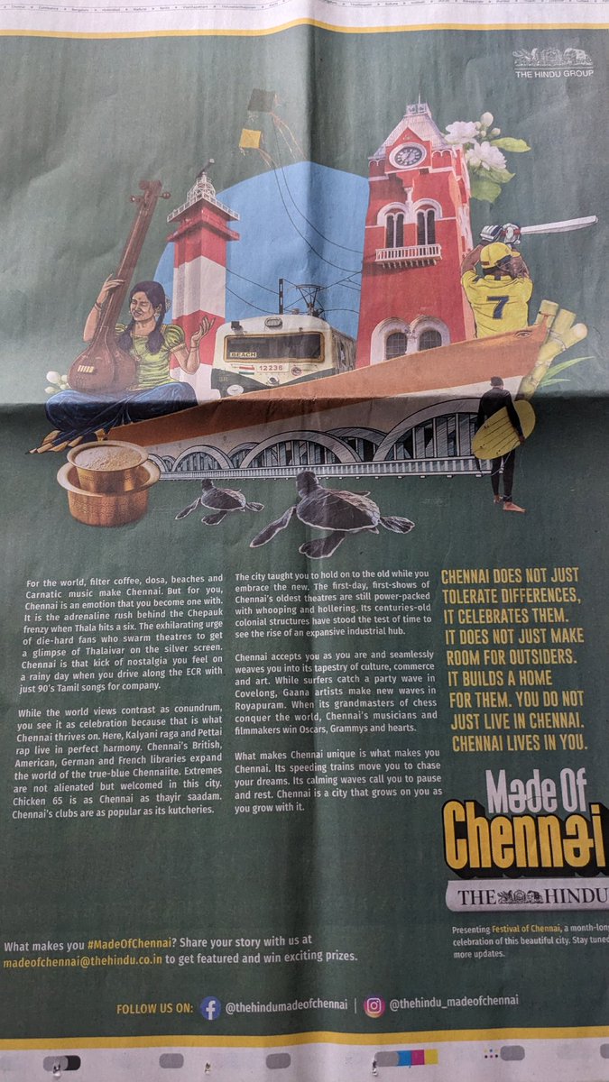 localteaparty's tweet photo. What an excellent copy about Chennai. The last line is so perfect. https://t.co/3zdqRDJnpE