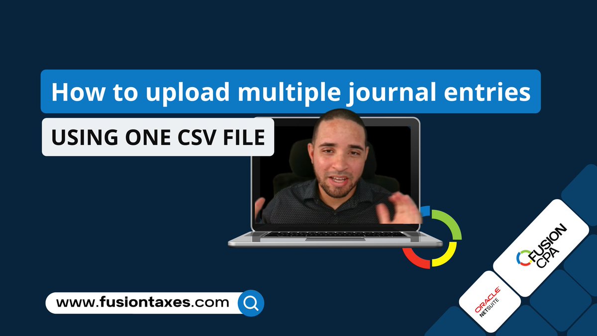 FusionCPAs's tweet image. How to streamline your journal entry upload process in NetSuite! If you find yourself manually entering numerous journal entries, we&apos;ve got a game-changing solution for you. 

▶️ youtu.be/kEgdYRXaEWY

Thank you for the awesome tutorial @CortesCPA  💻 #NetSuite #CSVImport