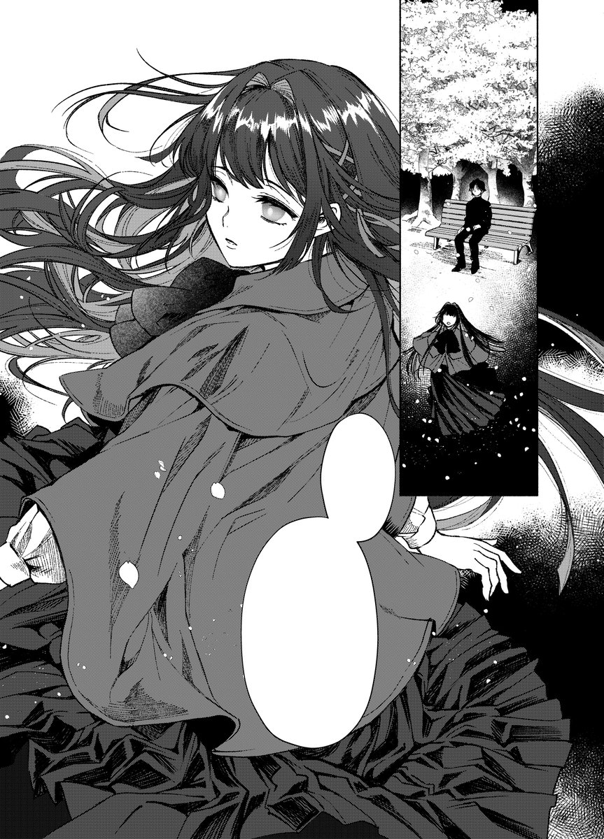 お知らせ遅れちゃってすみません!
電撃マオウさんにてMissing新装版(原作:甲田学人先生)コミカライズの第3話を掲載して頂いています
あやめちゃんをいっぱい描いた回でした!