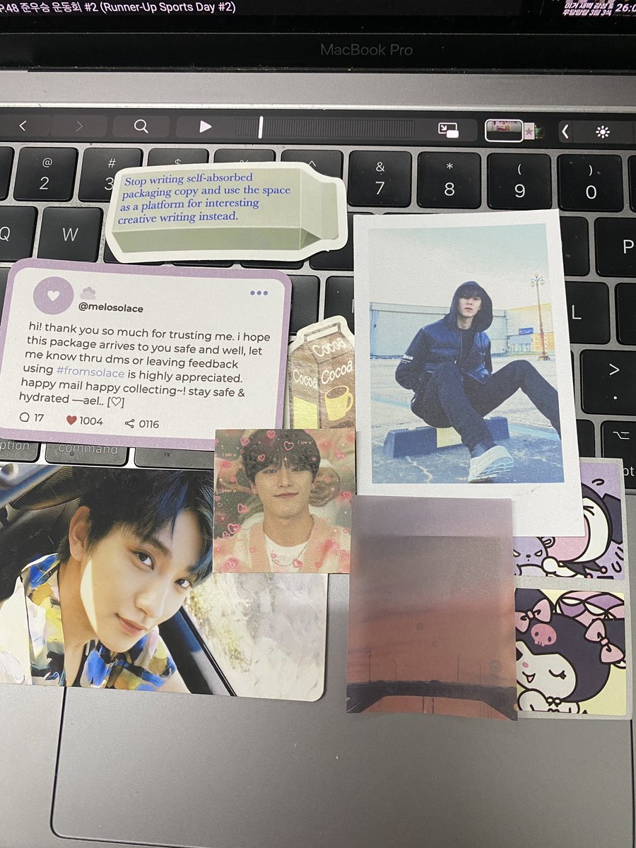 heejinfocus's tweet photo. jeonghannie pogi arrived home safely π«Άπ» with cute freebies pa. thank you so much po for packing him well πππ #fromsolace @melosolace https://t.co/YZitnMO21r