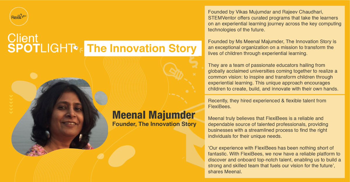 FlexiBees's tweet photo. FlexiBeesโ Client Spotlight is back!
To read the full story, click the link below.
https://t.co/AB532nAiEv
#TheInnovationStory #FutureInnovators #WomenEntrepreneurs #WomenInBusiness #FlexibleWorking #FlexibleTalent #FlexiBees https://t.co/18nZnGyFhG