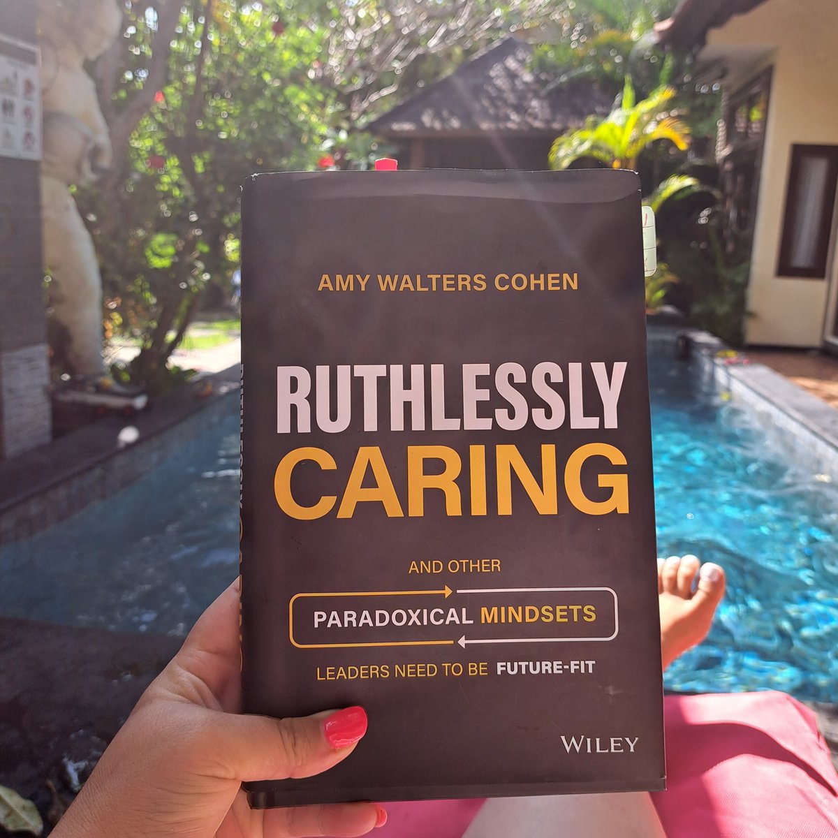 First of the work related holiday reads... the chapters of 'ruthlessly caring, ambitiously appreciative, politically virtuous, confidently humble and responsibly daring' speaks to me - read half this morning in the most chilled of settings. Really enjoying.
