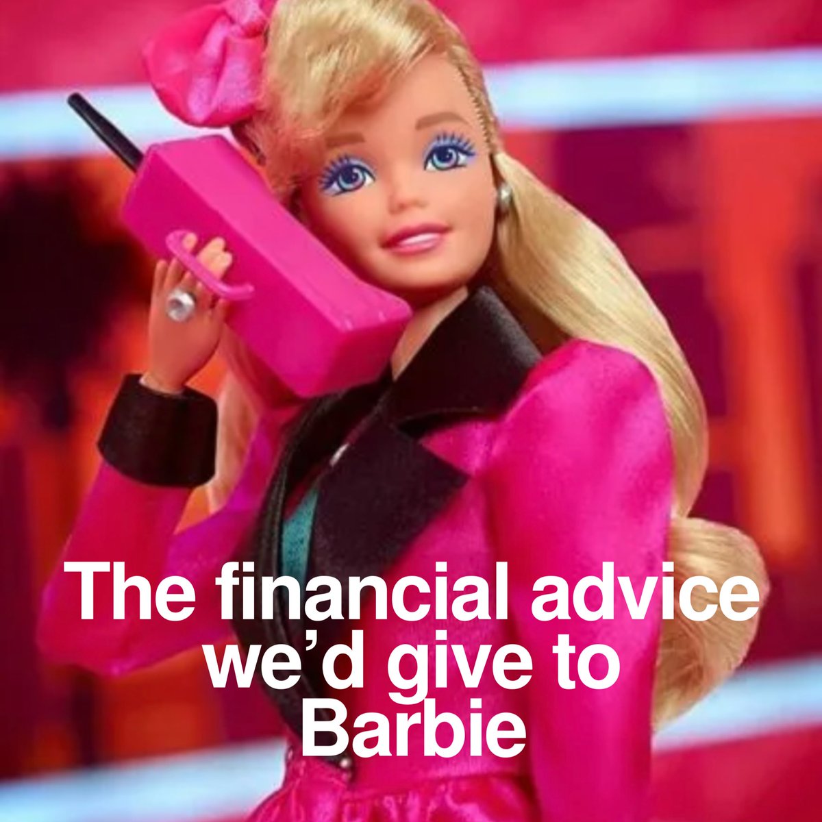 Financial planners reckon Barbie, 64, could make more of her money: 💰 Consolidate pensions 🏡 Rent out spare Dream Houses 👰‍♀️ Marry Ken to avoid £££ IHT bill 📈Did she hold shares in Mattel? Listen to the latest FT #moneyclinic podcast on #barbie podcasts.apple.com/gb/podcast/mon…