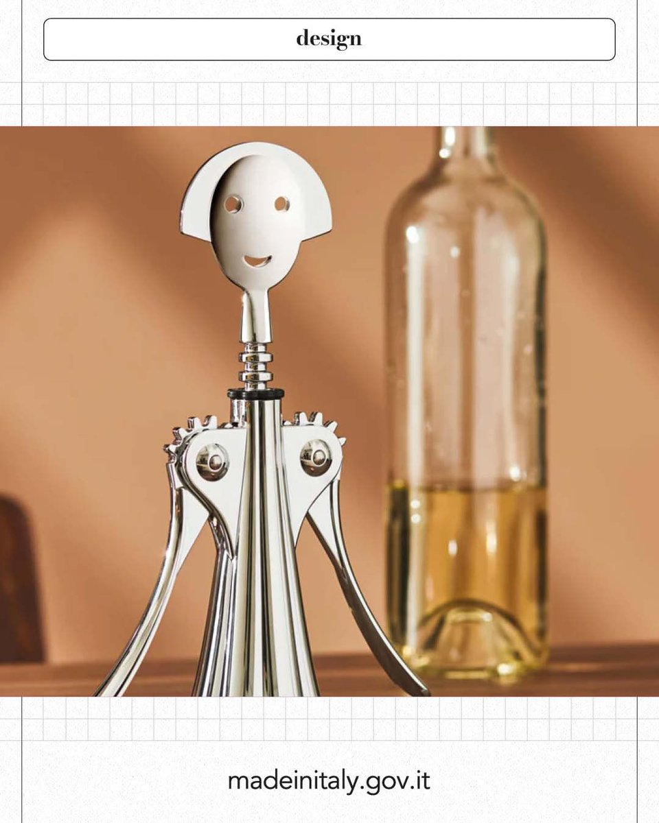 ItalyinZimbabwe's tweet photo. The iconic #AnnaG corkscrew!
A playful dance of form & function, itโs more than just a tool - it's a work of art.
Designed by #AlessandroMendini in 1994
Pleasant, functional, beautiful - a true #MadeInItaly ๐ท๐ฎ๐น
#BeIT #ItIsSimplyExtraordinary #Wine #ITisDesign #AlessiSpa https://t.co/kvEl9EkJF3
