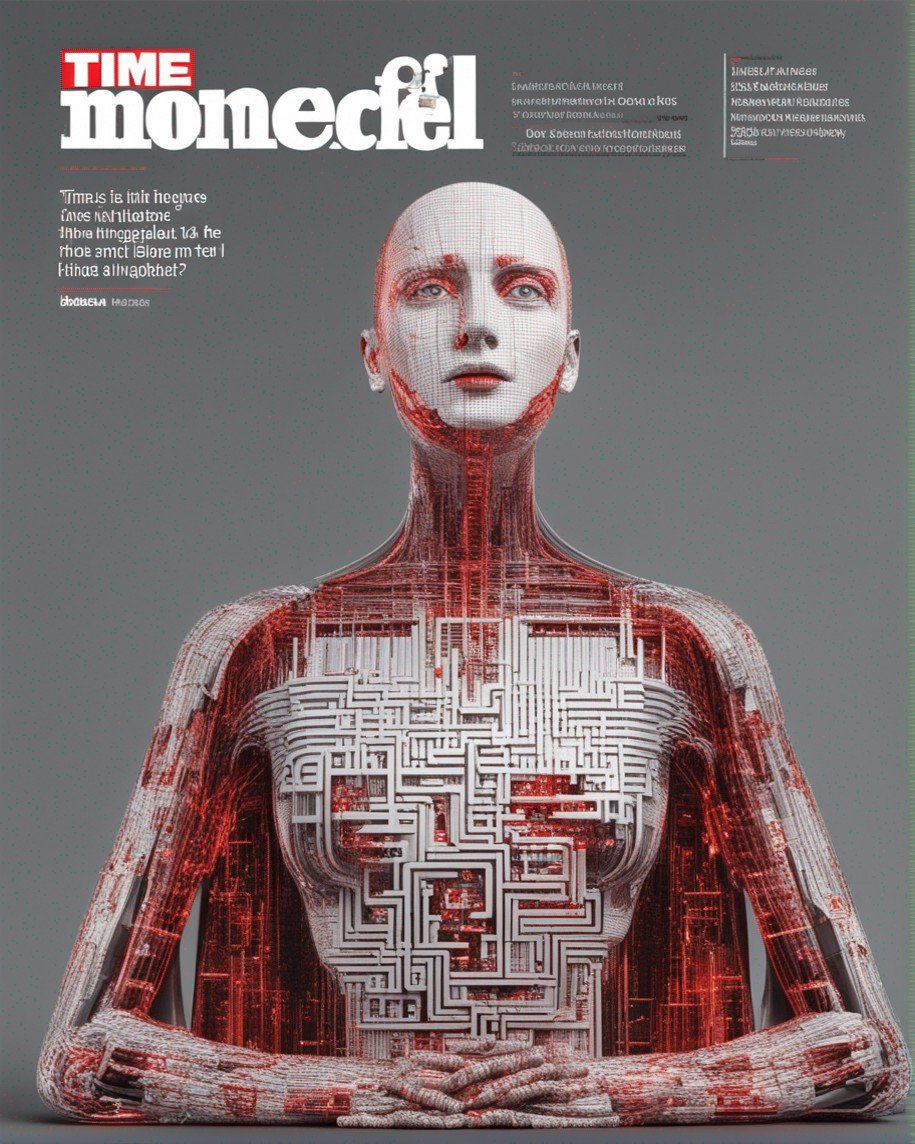 zer0int1's tweet photo. Slightly weird #AI news magazine cover. #2

#SDXL1 #SDXL #stablediffusion #AIart #clipdrop #AIartwork #CLIP #time #magazine #tAIme #cover #artificialintelegence https://t.co/4s2z2RUaHg