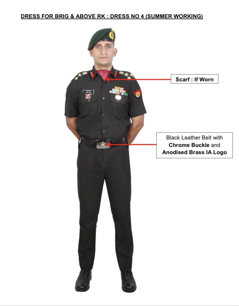 IamRajat_Pandit's tweet photo. The new #ArmyDressCode for Brigadiers &amp; Generals👇🏼 https://t.co/BqZ2klB0LX