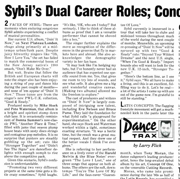 myfizzypop's tweet photo. From #Billboard magazine - 30 yr ago, #onthisdayinpop in 1993, @LarryFlick was having a good ol' natter about why #Sybil was releasing different albums at the same time (just on different continents)! #GoodNReady #DoinItNow
https://t.co/acfk9zbzOA https://t.co/3C8BgHsyjZ