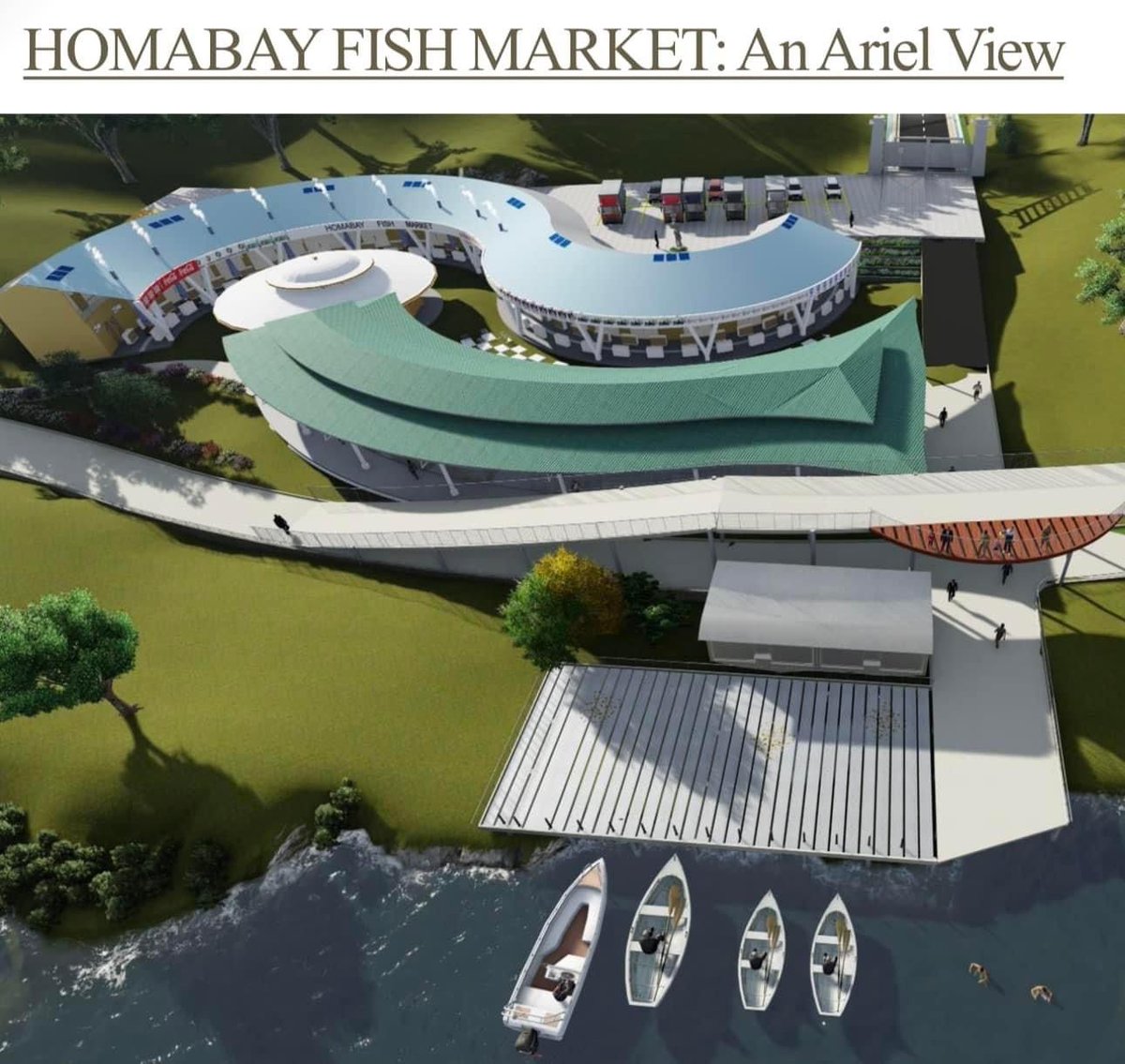 HomabayHealth's tweet image. Courtesy of the Homa Bay County Government in partnership with the National Government State Department for Housing and Urban Development, a modern fish market is underway in Homa Bay town complete with cold storage and mini fish processing facilities #EndlessPotential