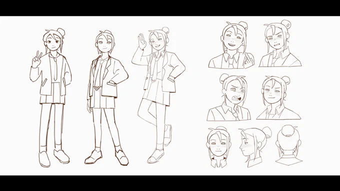 ❤️❤️❤️ I ever had an idea I'd do short animation about Valorant in High School Au I drew some sheets back then, I'd love to continue it.   I experimented some artstyle that might fit and uniforms in generic, winter and summer  💙💙💙