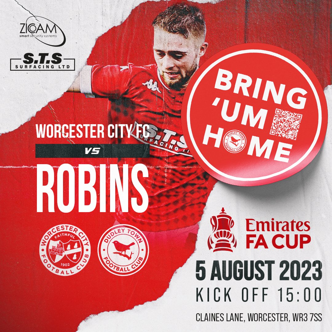 It's FA Cup weekend as we travel to Worcester City for an exciting opening game. It's still not too late to join us for this one.

Adults:  £8.00
Concessions &amp; Students:  £6.00
12 - 16 year olds:  £3.00
Under 12s (accompanied by adult): FREE