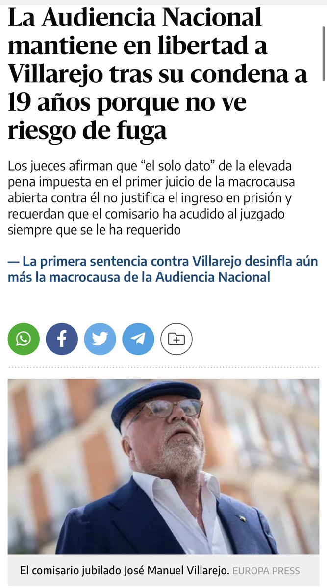 nenedenadie's tweet photo. 🔴 ¿Os ha quedado claro ya que la justicia española no es igual para todos? 

▪️Villarejo, condenado a 19 años, no entra en prisión. 

▪️La mujer de Bárcenas, condenada a 12, sale a los 2 de prisión.

🔴 ¿Entendéis ahora por qué el CGPJ sigue sin renovarse y a quién beneficia? https://t.co/4vJmGdHGh9