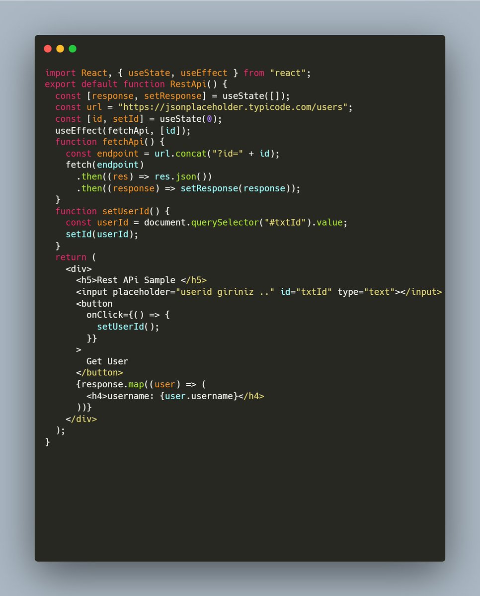 csmbilsis's tweet image. Günün react sorusu ve çözümü #React