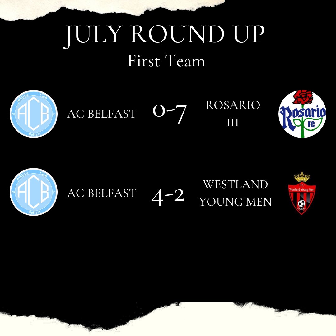 ACBelfast's tweet photo. With July now over we look at another monthly roundup which saw our firsts begin their pre-season preparations against two very tough opponents, who gave us some very valuable lessons ahead of the new season. We look forward to what the August friendlies will provide #UppaAC https://t.co/Sto72Rh2mX
