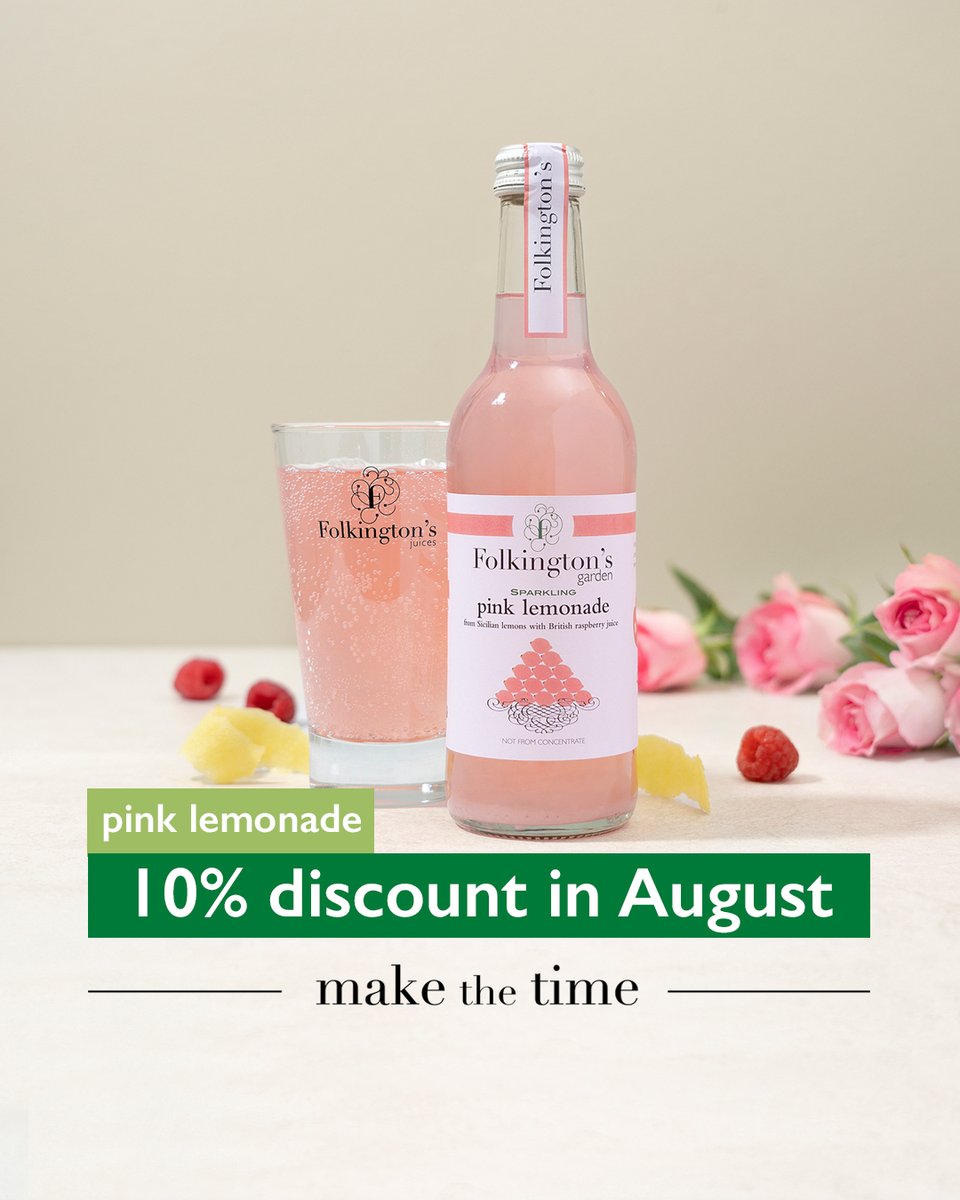 10% off our new 330ml Pink Lemonade this August will add some extra sparkle into your next family gathering / BBQ / garden party / picnic. Simply add the code: SPARKLE when checking out on folkingtons.com
#Folkingtons #SparklingDrinks #SummerDrink #BBQ #Picnic