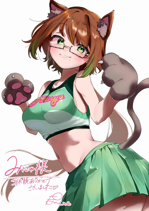 フォロワー様からのskeb依頼でした ご依頼ありがとうございました 可愛いキャラで眼福でした!  #skeb