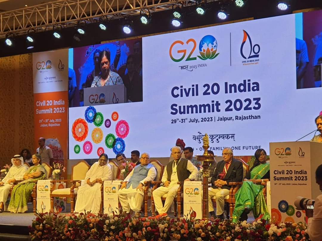 DevendraPai's tweet photo. A sheer honour to be a part of the Organising committee of the @C20EG summit held from July 2931 in Jaipur representing the #Civil20 secretariat - Rambhau Mhalgi Prabodhini @rmponweb
#C20 @g20org #g20 #jaipur #c20summit https://t.co/5IbHjIdaHZ