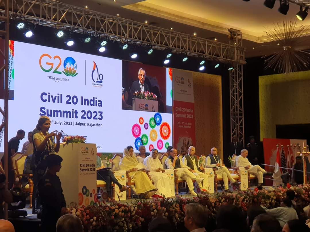DevendraPai's tweet photo. A sheer honour to be a part of the Organising committee of the @C20EG summit held from July 2931 in Jaipur representing the #Civil20 secretariat - Rambhau Mhalgi Prabodhini @rmponweb
#C20 @g20org #g20 #jaipur #c20summit https://t.co/5IbHjIdaHZ