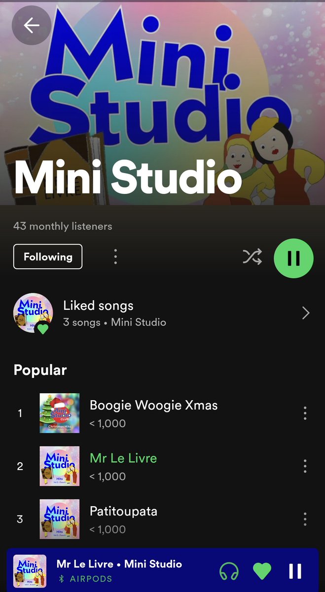 folk__more's tweet image. I want to know who are the legendary 43 monthly listeners who are still listening to #MiniStudio. 🥹🥹