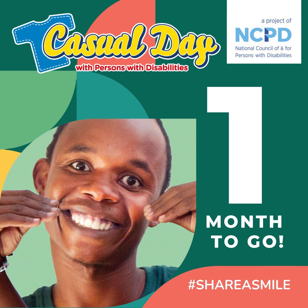 TheNCPDZA's tweet photo. 📷 One Month to Go till Casual Day📷

Visit https://t.co/ctq7CTuCZM to explore our vibey range of #ShareASmile merchandise and stickers. Wear them with pride, knowing that every purchase makes a significant impact in the lives of persons with disabilities.

#CasualDay2023 https://t.co/LUBzwk4rd9
