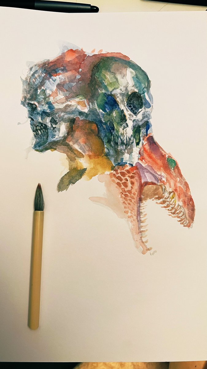 「ノープランで色々足してく 画材は持ちやすいようにへし折った筆」|Kouji Tajima 田島光二のイラスト