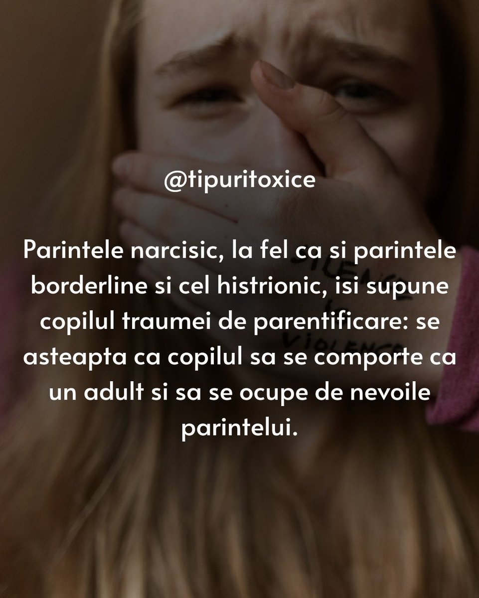 TipuriToxice's tweet image. Trauma de parentificare.

#narcisism #psihopatie #tulburaridepersonalitate #psihologie #psihologieclinica #psihopatologie #manipulare #relatietoxica #abuznarcisic #persoanetoxice #psihoeducatie #psihiatrie #personalitate #dezvoltarepersonala #psihoterapeut #educatie #tipuritoxice