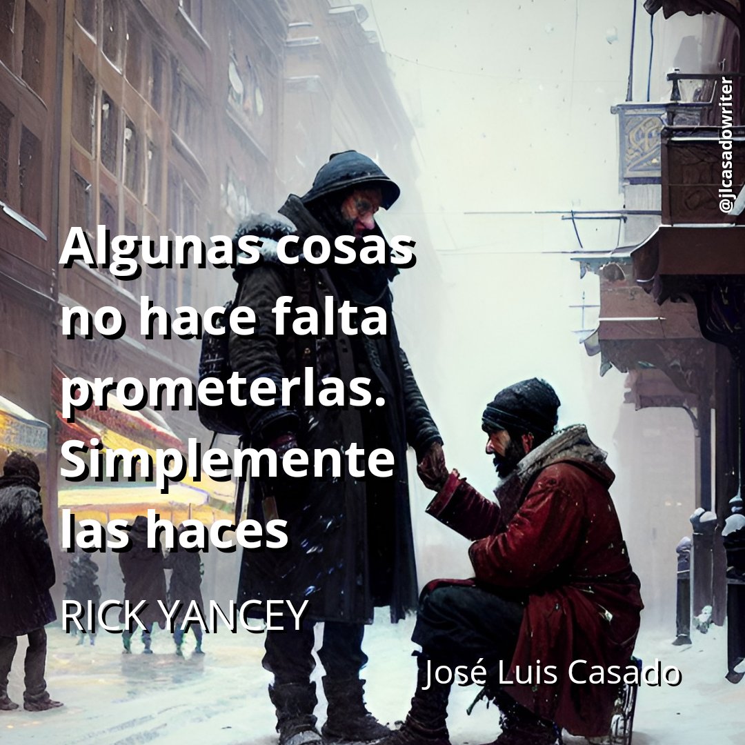 jlcasadowriter's tweet photo. Promete menos. Haz más.
¡Feliz martes!
#rickyancey #cienciaficción #cifiwriters #Menospromesas https://t.co/JjebUihe98