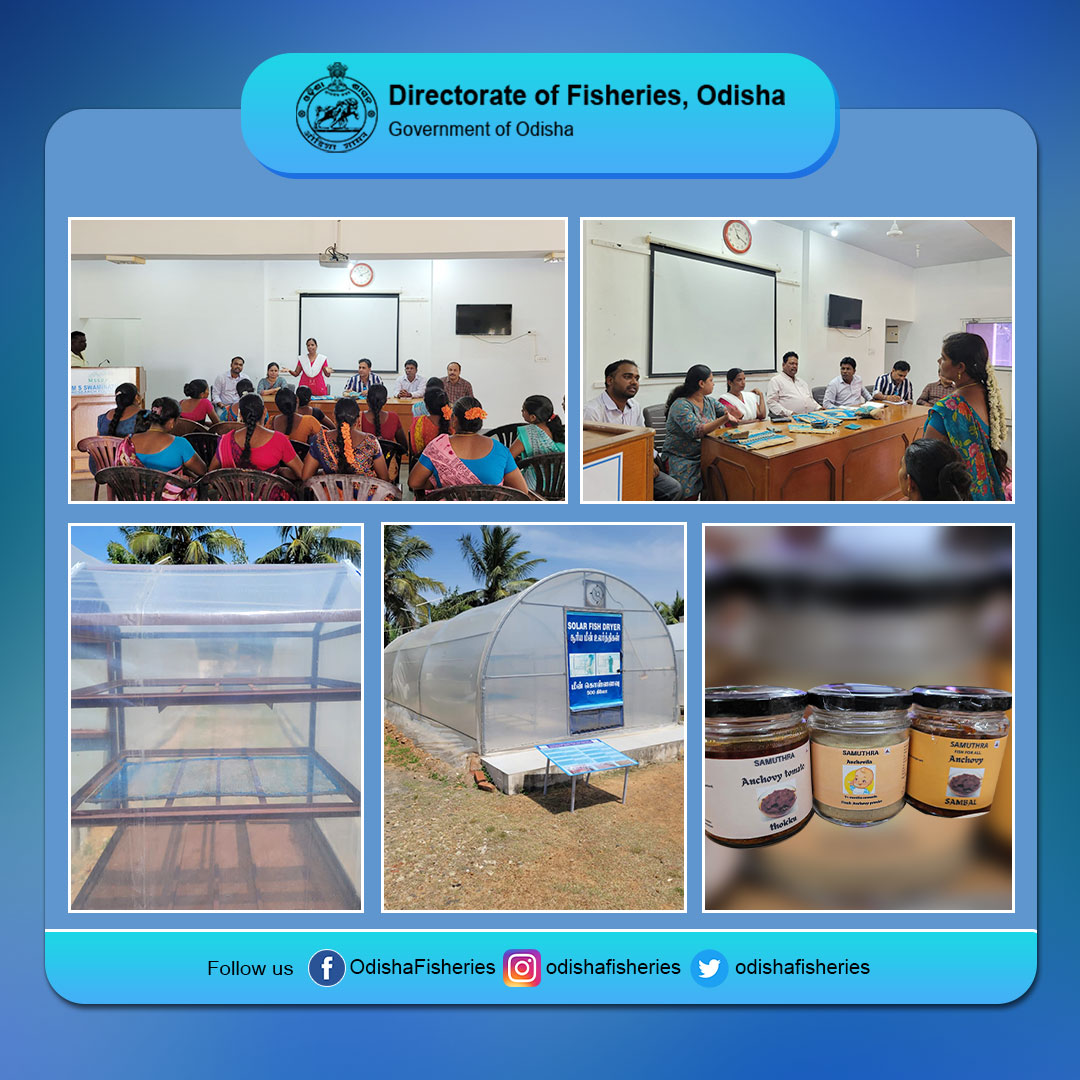 An exposure visit to M S Swaminathan Research Foundation (MSSRF) “Fish for All Centre” at Poompuhar, Tamil Nadu by officials of Directorate of Fisheries, Department of #MissionShakti &amp; World fish to get a picture of enterprise model followed by the WSHGs...