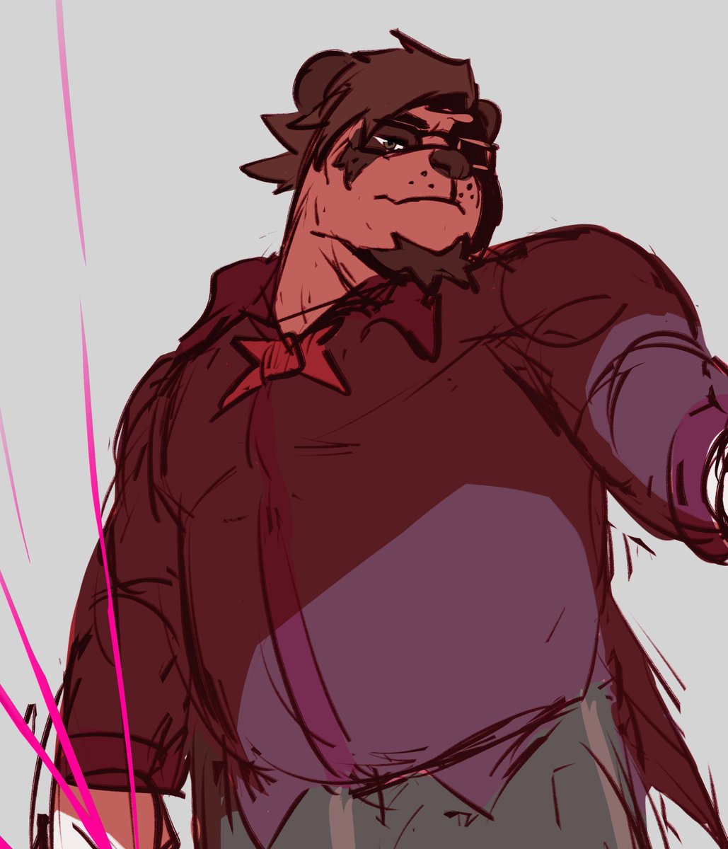 Messy sketch of my fursona