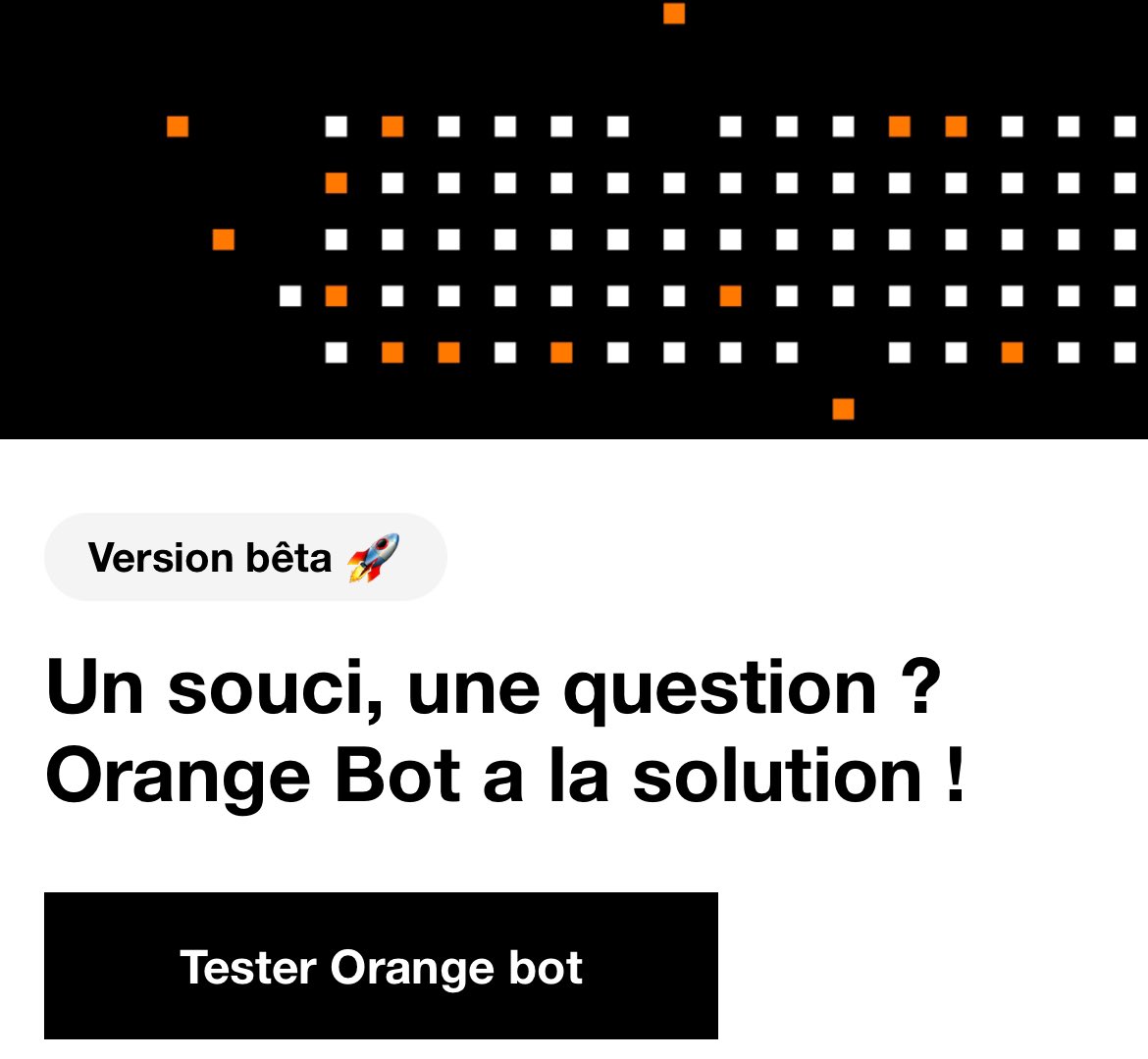 FabTechnoMelO's tweet photo. 🟧 #OrangeBot 🤖
————————————
Version bêta d’Orange Bot : 
L’#IA, le futur de la #RelationClients d’@orange  ?

By @Dpt_Aline 
Via @liveboxnews 
————————————
▷ https://t.co/mx30RLl5FU https://t.co/9JihG3wY28