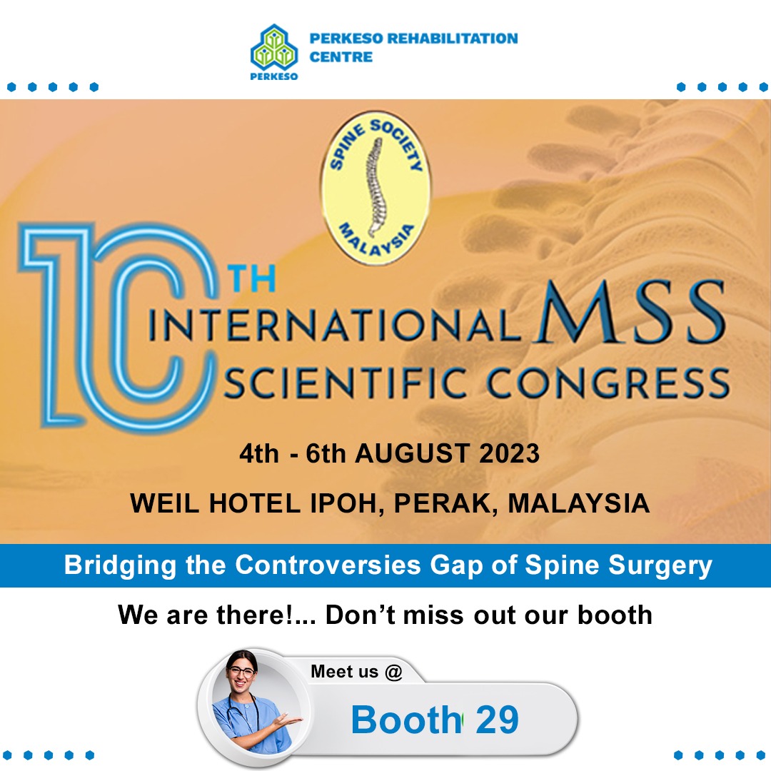 Don't miss out on the 10th International MSS Scientific Congress! 🌐 Join us at Booth 29 in Weil Hotel, Ipoh, Perak, Malaysia, from 4th-6th August 2023. 🏥 Exciting discussions on #SpineSurgery await! 

#MSS2023 #Malaysia #SpineDoctor #SpineDevice #SpineCongress #SpineSociety