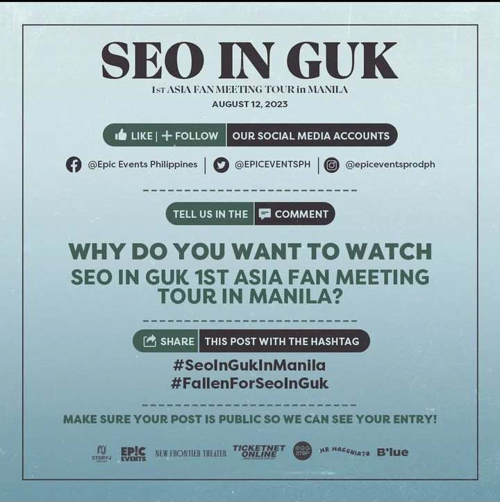 For me  Actor Seo Inguk his a multi talented actor  I love witness his performance on stage his so kind hearted and down to earth person ❤️❤️❤️ this is the dream come true I'm happy and enjoy the moment 💕 <a href="/EPICEVENTSPH/">EPICEVENTSPH</a>
#seoingukinmanila 
#fallenforseoinguk
